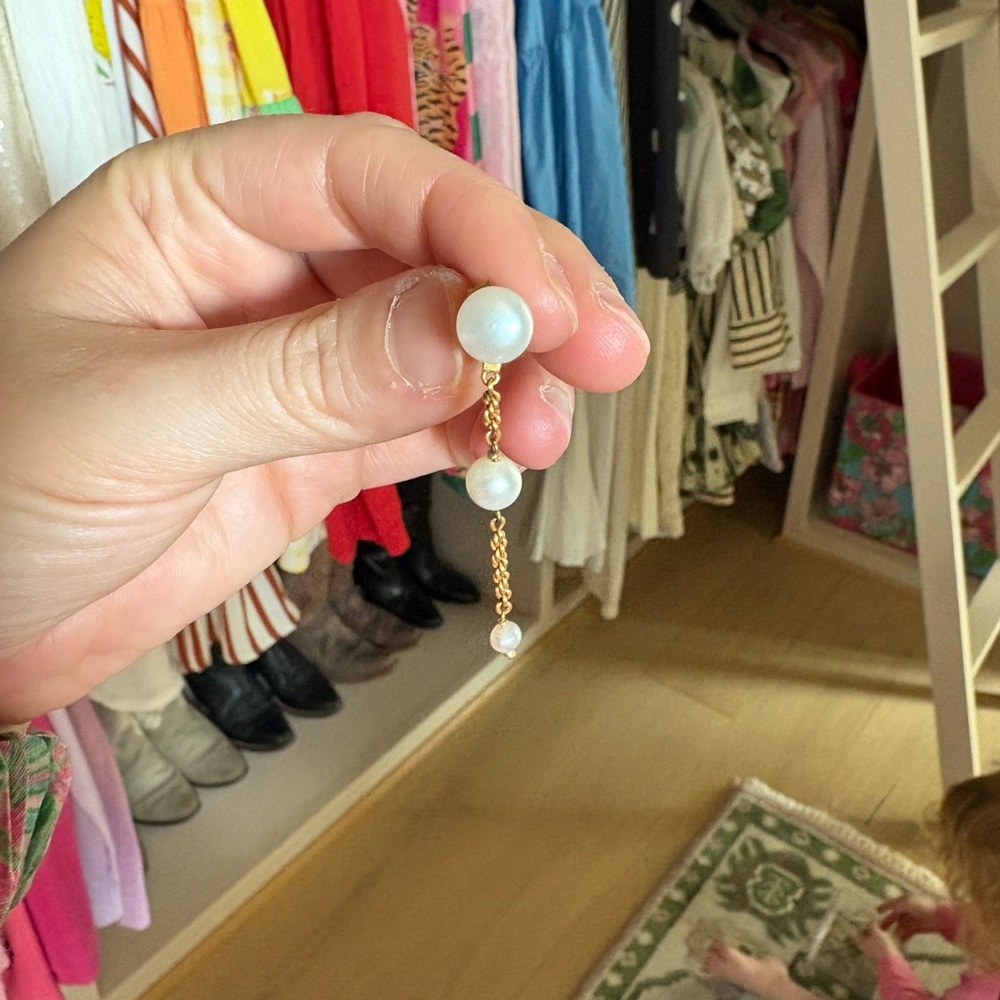 Julie Vos Gold and Pearl Drop Earrings